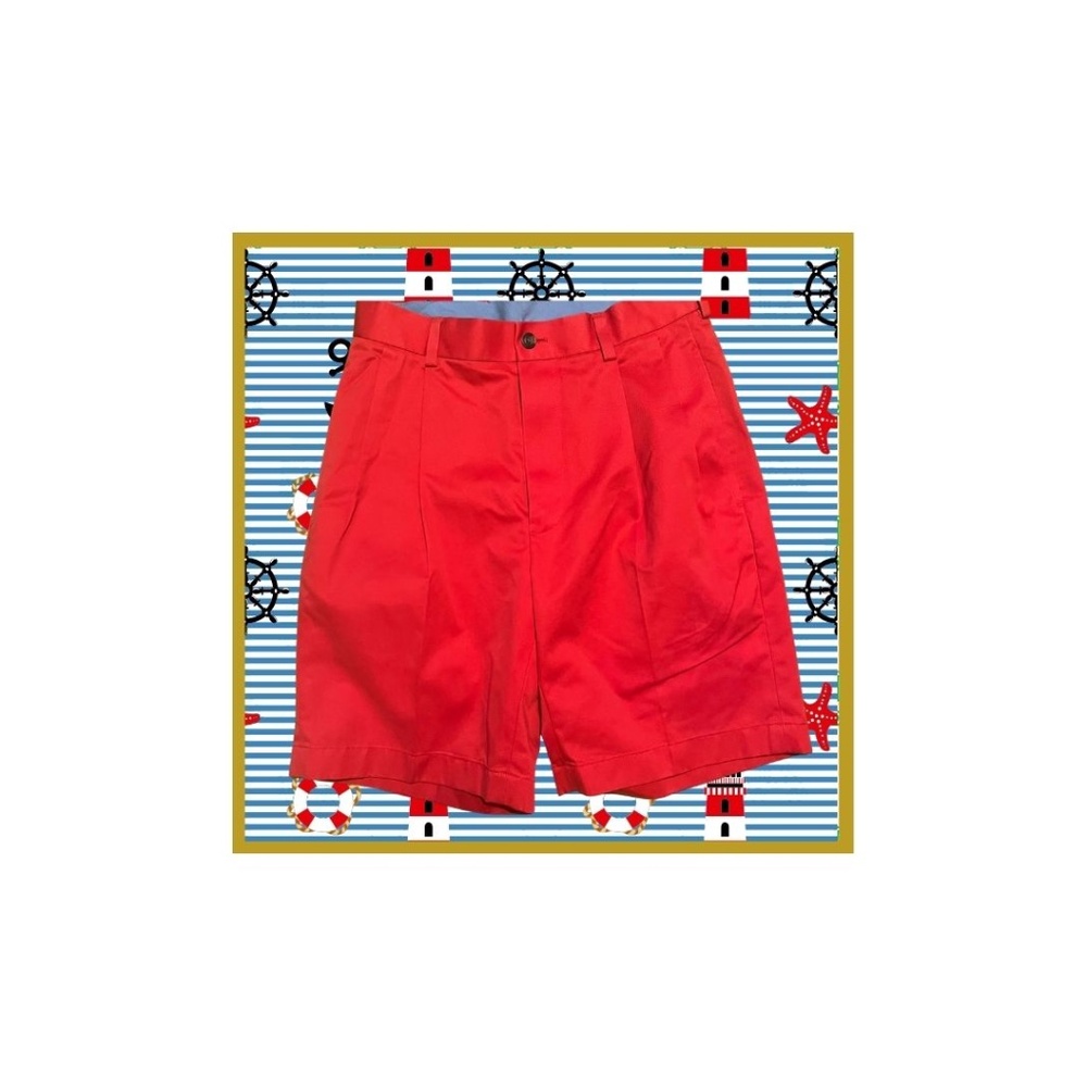 Classic Brooks Brothers Lightweight Advantage Chino Short (Red) W28 pleated